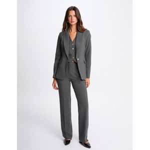 Fitted striped blazer 252-Vboky mid-grey