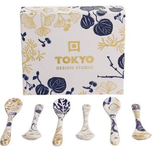 Tokyo Design Studio - Lepelset - Flora Japonica Gold - Set van 6