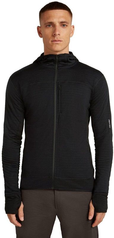 Icebreaker - 300 Realfleece™ Descender Sweatshirt - Zwart - Met Rits