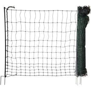 Horizont Kippennet easyLine - 25m lang - 110cm hoog - Dubbele Pen - Niet elektrificeerbaar - Voor o.a. Kippen, Honden Of Kleine dieren - Omheiningsnet