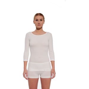 Brubeck Comfort Merino Shirt 3/4 Mouw - Naadloos - Merino Wol Blend - Roomwit XL