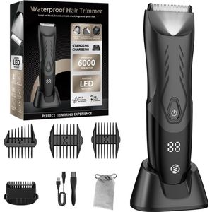 Equivera Bodygroomer Mannen - Trimmer Heren - Body Trimmer Mannen - Veilig Scheren - Scheerapparaat - Schaamhaar Trimmer Mannen - Trimmer Mannen Schaamstreek