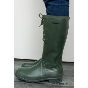 Rubberlaars - Landford Veter Laars - Groen - Werklaars - Rubberen Laars
