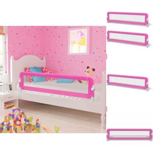vidaXL Bedhekje - roze polyester - 150 x 36.5 x 42 cm - geschikt voor kinderen van 18 maanden tot 5 jaar - Bedhekje