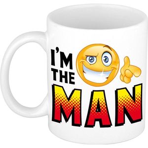 Im the man kado mok / beker wit met smiley - cadeau mok