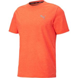 PUMA RUN FAVORITE HEATHER SS TEE - Oranje - Maat S