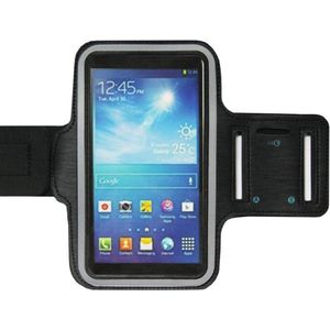 ADEL Sportarmband 5.5 Inch Microfiber Hoesje Geschikt voor Motorola Moto E6 Play - Zwart