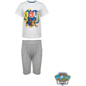 PAW Patrol shortama - grijs met wit - Chase pyjama - maat 92