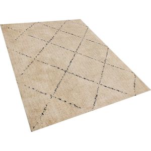 MUTKI - Shaggy vloerkleed - Beige - 160 x 230 cm - Polyester