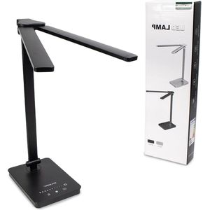 Dubbele Bureaulamp met USB Oplader - Zwart - 76 LED - CE en RoHS Certificaat