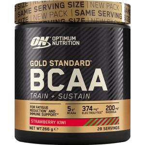 Optimum Nutrition Gold Standard BCAA - Strawberry Kiwi - Aminozuren - Train & Sustain - 266 gram (28 doseringen)