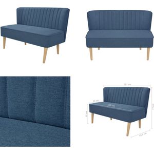 vidaXL Bank 117x55-5x77 cm stof blauw - Bank - Banken - Sofa - Sofa's