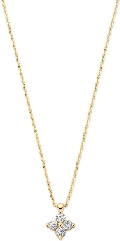 Isabel Bernard - Le Marais Audrey - Gouden Ketting - 14 Karaat - Met Zirkonia Stenen