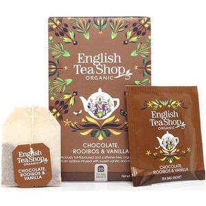 English Tea Shop - Chocolate, Rooibos & Vanille - Cafeïnevrij - Biologisch - 1 doosje thee