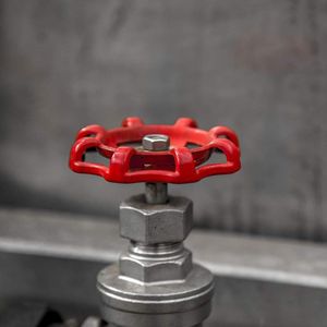 2 stuks handwiel afsluitventiel kraan - rood - 6x6mm bovendeel greep