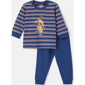 Woody pyjama baby jongens - multicolor gestreept - mammoet - 232-10-PLC -S/904 maat 56