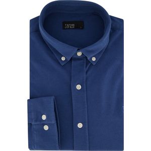 Butcher of Blue casual overhemd donkerblauw