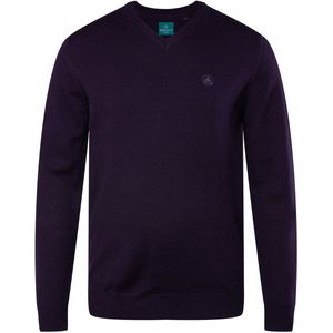 Boston Park Boston Park - Heren - Boston Park trui V-hals tot 84/86 - Donker violet - Maat 60+