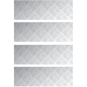 vidaXL - Aluminium - Checkerplaten - 4 - pcs - Antislip - 75x25 - cm