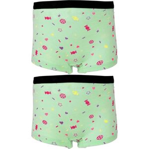 Funderwear 2-pack meisjes boxershorts candy - 98 - Mint