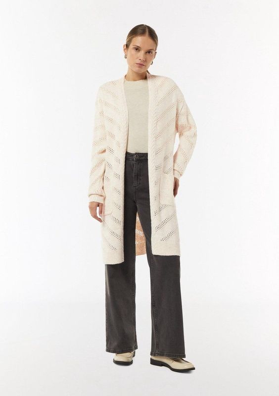 comma - Strickjacke - Halflang Gebreid Vest - Lichtgewicht - Pailletten