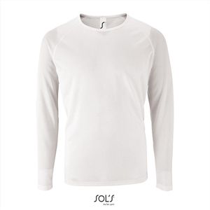 SOL'S Men´s Long Sleeve Sports T-Shirt Sporty L02071 - White - 3XL