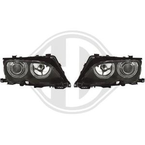 Diederichs - 1215481 - Koplampen - Zwart - Rond - Met Navigatielicht - Angel Eyes