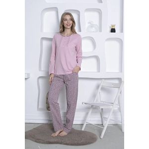 Alimer - Dames Pyjama Set - 100% Katoen - Roze - L