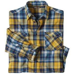 ATLAS FOR MEN - Geruit overhemd van flanel - Heren - Verkrijgbaar in grote maten - 4XL