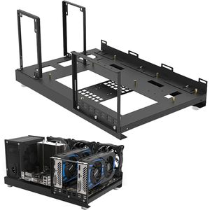 Mini ATX MATX ITX Testbank - Draagbare Verticale PC Behuizing voor Mijnbouw - Geschikt voor Waterkoeling en Grafische Kaarten