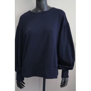 EuropeanCulture Sweater met Pofmouw - Blauw - Maat L