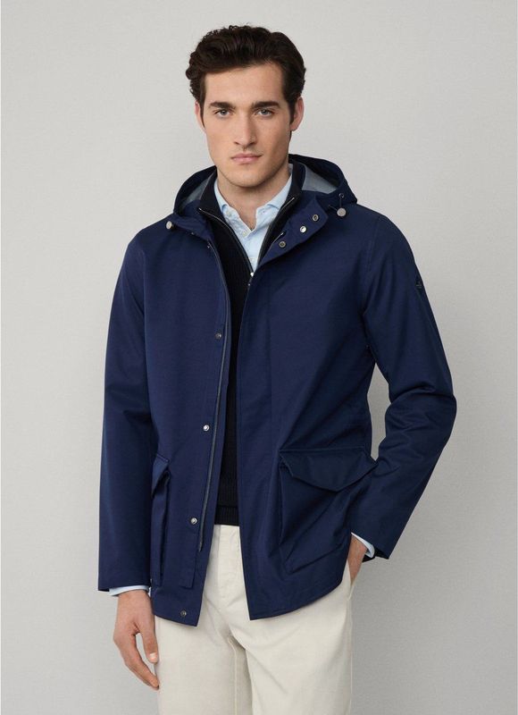 Hackett London Functionele jas  donkerblauw