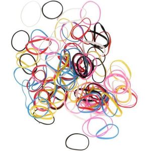 Elastiekjes Rasta Gekleurd 100 stuks - Haarelastiek