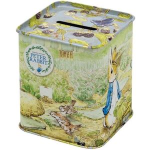 Beatrix Potter - Spaarpot Peter Rabbit - 7,7 x 7,7 x 9,2  cm - Blik