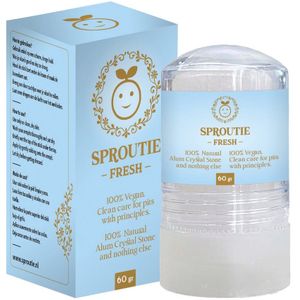 Sproutie – Fresh – Babyblauw met goud – VEGAN deodorant – 100% aluinmineraal