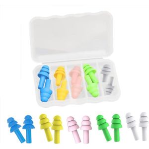 5 Stuks Waterdichte Oordoppen voor Gehoorbescherming en Zwemmen