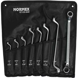 Normex - 01-135-SAE - Ringsleutelset - 8 delig - SAE maten - Chrome-Vanadium staal