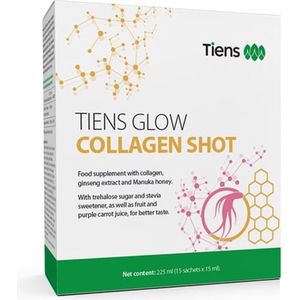 Tuana Kruiden - Tiens Glow Collagen Shot - Collogeen - Ginseng Extract - Manuka Honing - Paarse Wortel- Double-nutri2-technologie™ - TIE010