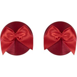 Hunkemöller Dames Accessoires Nipple covers met strik - Rood - maat one size
