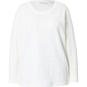Angel of Style - Dames - Sweatshirt letterstructuur - Sneeuwwit - Maat 42