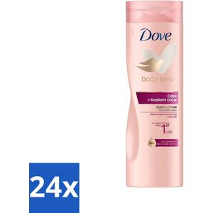 Dove - Body Love - Care & Glow - Zijdezachte verzorging - 300 ml - Voordeelverpakking - 24 stuks