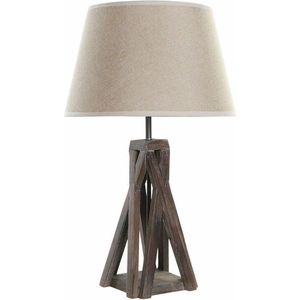 Bureaulamp DKD Home Decor Hout Katoen Donkerbruin (35 x 35 x 56 cm)