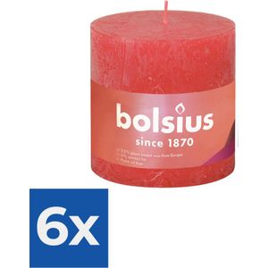 Bolsius Stompkaars Blossom Pink Ø100 mm - Hoogte 10 cm - Roze - 62 branduren - Voordeelverpakking 6 stuks