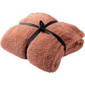 TEDDY - oversized hoodie deken volwassene - 60x90 cm - snuggle hoodie met sherpa voering - dames & heren - fleece deken met mouwen en capuchon - roze