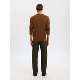 Selected - Tray - Gebreide Pullover - Ronde Hals - Lange Mouwen - Regular Fit - 100% Merinowol