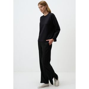 Jimmy Key Hoge Taille Wijde Pijpen Split Comfortabel Broek