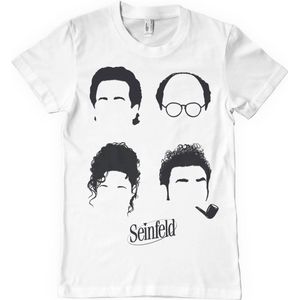 Seinfeld Heren Tshirt -L- Characters Wit