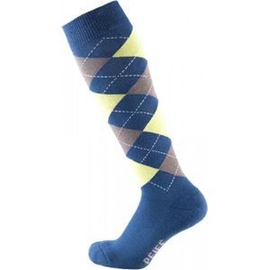 Pfiff sokken - Ruitersokken Donkerblauw - Groen - Sportsokken - Paardrijden - Unisex sokken - Kniesokken - Maat 34-36