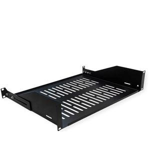 VALUE 19""-Legplank 2 HE, D: 350mm, max. 25 kg, U-Vorm, zwart