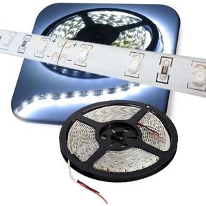 5 meter - koud wit 6000K - LED strip - 12 volt - 5050 SMD – dimbaar- 60 leds Waterdicht  Gevulcaniseerd IP68